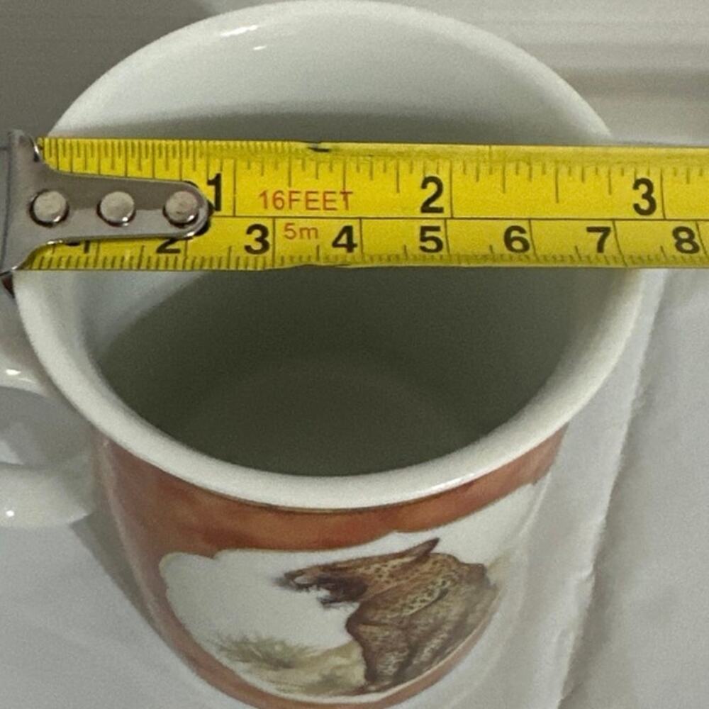 Godinger 1855 Email de Limoges Safari TIGER Tea/Coffee Cup Marked - Picture 8 of 8